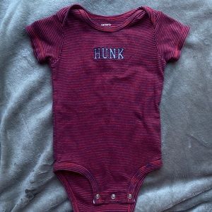 Pinstriped HUNK Boy Onsie